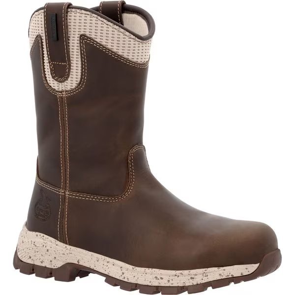 Size 6 Alloy Alloy Toe Boots, Brown, Georgia Boot, Mfr#: GB00557  M  060